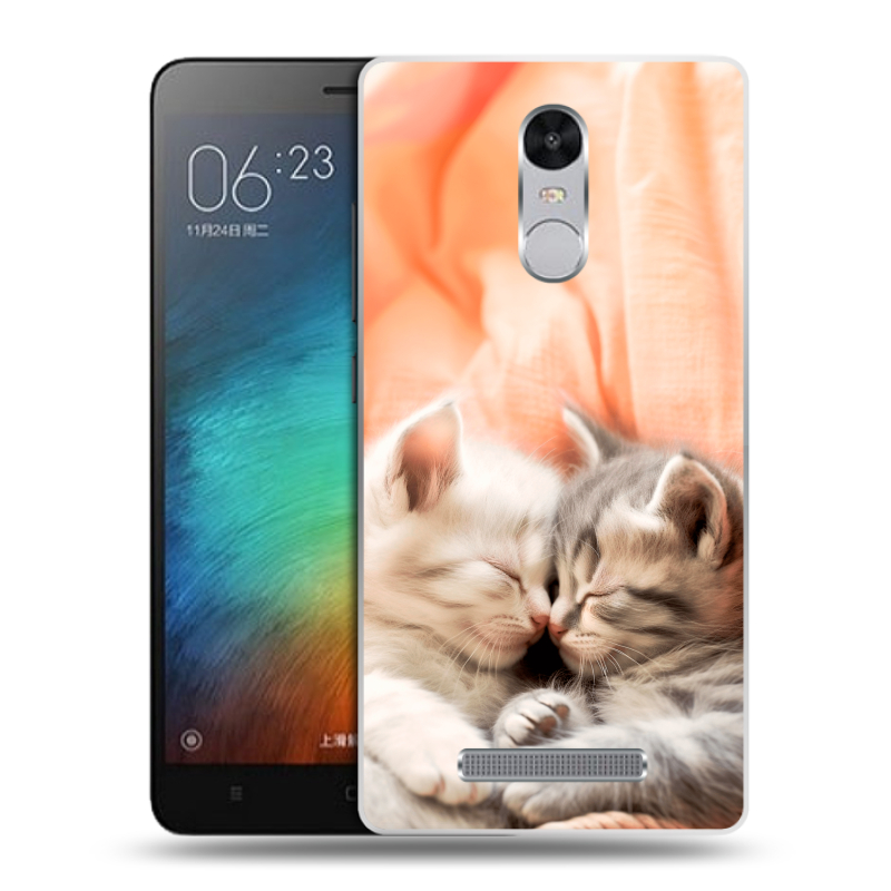 Пластиковый чехол на Xiaomi RedMi Note 3 с принтом Котята Пластиковый чехол на Xiaomi RedMi Note 3 с принтом Котята