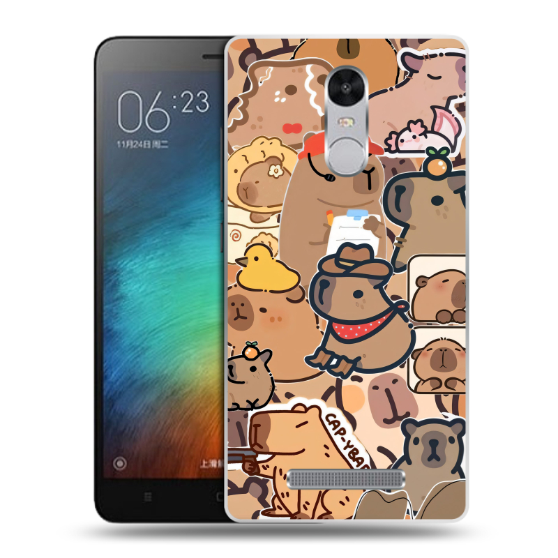 Пластиковый чехол на Xiaomi RedMi Note 3 с принтом капибара Пластиковый чехол на Xiaomi RedMi Note 3 с принтом капибара