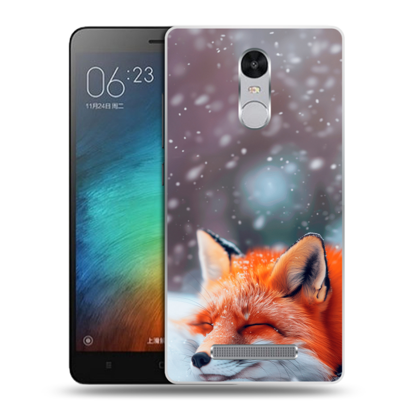 Пластиковый чехол на Xiaomi RedMi Note 3 с принтом лиса Пластиковый чехол на Xiaomi RedMi Note 3 с принтом лиса