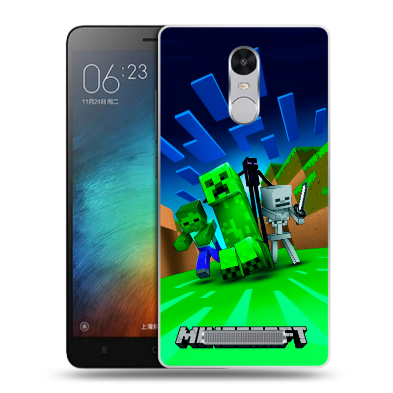 Пластиковый чехол на Xiaomi RedMi Note 3 с принтом Майнкрафт Пластиковый чехол на Xiaomi RedMi Note 3 с принтом Майнкрафт