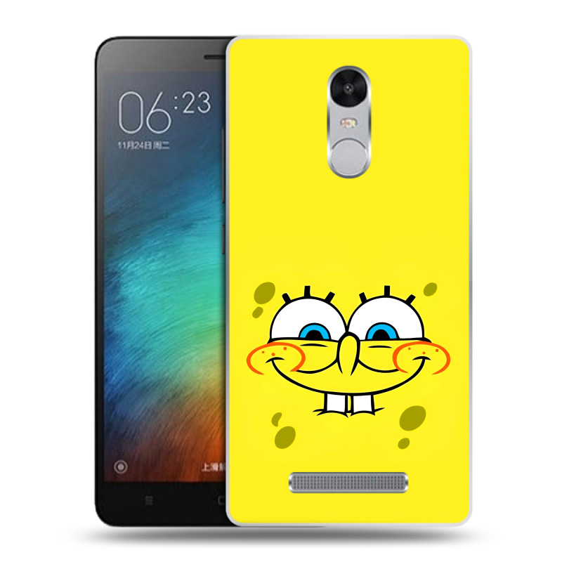Пластиковый чехол на Xiaomi RedMi Note 3 с принтом спанчбоб спанч боб Пластиковый чехол на Xiaomi RedMi Note 3 с принтом спанчбоб спанч боб