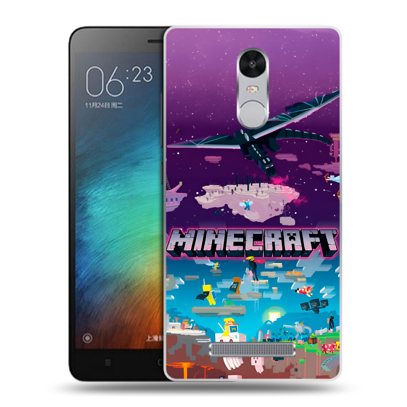 Пластиковый чехол на Xiaomi RedMi Note 3 с принтом Майнкрафт Minecraft Пластиковый чехол на Xiaomi RedMi Note 3 с принтом Майнкрафт Minecraft