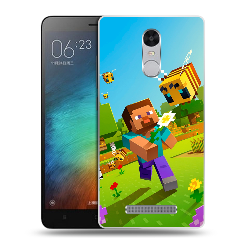 Пластиковый чехол на Xiaomi RedMi Note 3 с принтом Майнкрафт Minecraft Пластиковый чехол на Xiaomi RedMi Note 3 с принтом Майнкрафт Minecraft