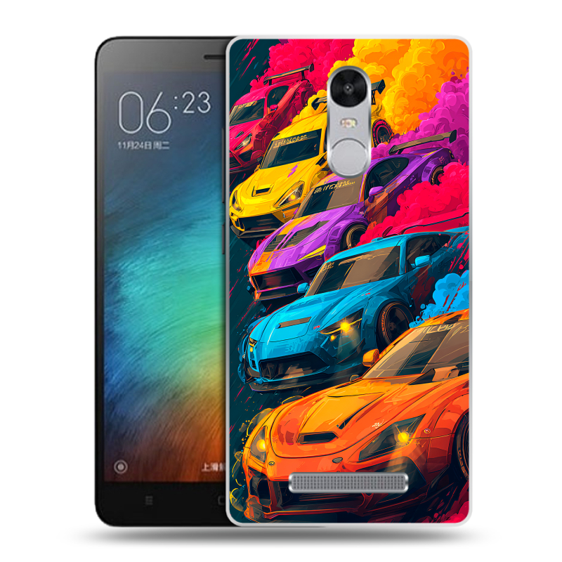 Пластиковый чехол на Xiaomi RedMi Note 3 с принтом Тачки Пластиковый чехол на Xiaomi RedMi Note 3 с принтом Тачки