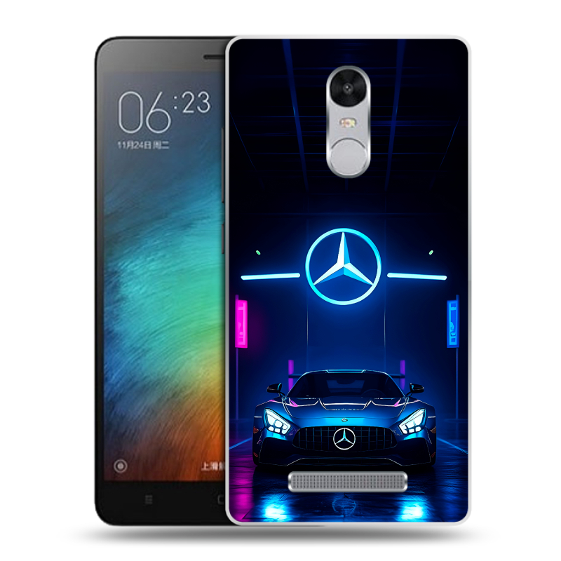 Пластиковый чехол на Xiaomi RedMi Note 3 с принтом Mercedes Мерседес Пластиковый чехол на Xiaomi RedMi Note 3 с принтом Mercedes Мерседес