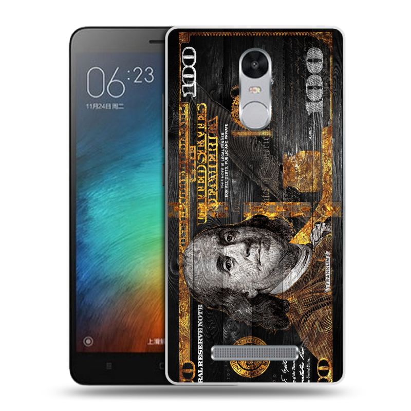Пластиковый чехол на Xiaomi RedMi Note 3 с принтом Доллар деньги Пластиковый чехол на Xiaomi RedMi Note 3 с принтом Доллар деньги