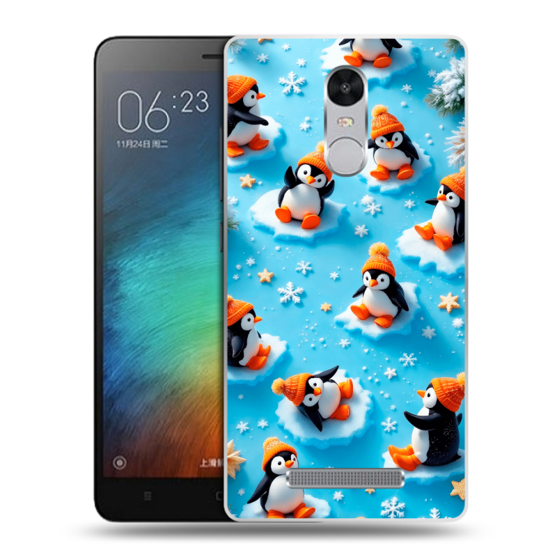 Пластиковый чехол на Xiaomi RedMi Note 3 с принтом Новый год Пластиковый чехол на Xiaomi RedMi Note 3 с принтом Новый год