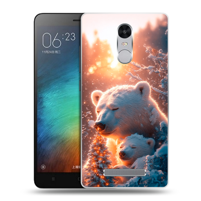 Пластиковый чехол на Xiaomi RedMi Note 3 с принтом Новый год Пластиковый чехол на Xiaomi RedMi Note 3 с принтом Новый год