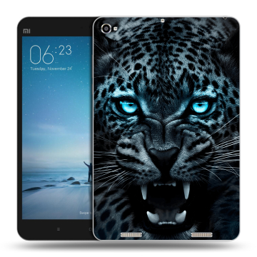 Силиконовый чехол на планшета Xiaomi Mi Pad 2 с принтом Темный леопард