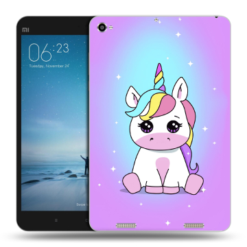Силиконовый чехол на планшета Xiaomi Mi Pad 2 с принтом Единорог