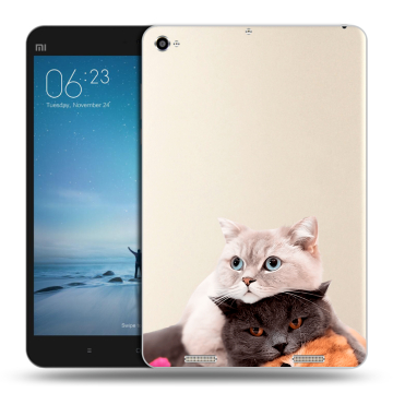 Силиконовый чехол на планшета Xiaomi Mi Pad 2 с принтом Кошки