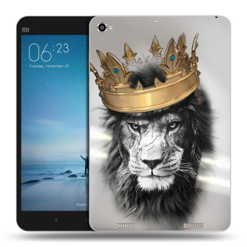 Силиконовый чехол на планшета Xiaomi Mi Pad 2 с принтом Лев с короной