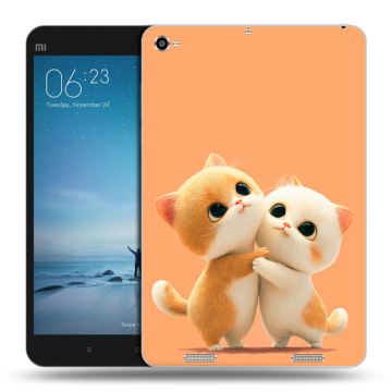 Силиконовый чехол на планшета Xiaomi Mi Pad 2 с принтом Милые котики