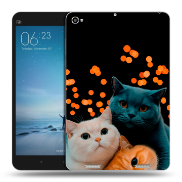 Силиконовый чехол на планшета Xiaomi Mi Pad 2 с принтом Кошки