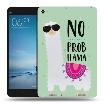 Силиконовый чехол на планшета Xiaomi Mi Pad 2 с принтом Лама