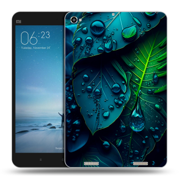 Силиконовый чехол на планшета Xiaomi Mi Pad 2 с принтом Листья