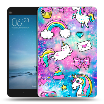 Силиконовый чехол на Xiaomi Mi Pad 2 с принтом Единороги