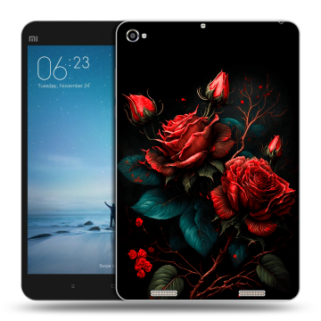 Силиконовый чехол на Xiaomi Mi Pad 2 с принтом Розы красные