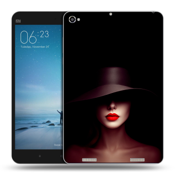 Силиконовый чехол на Xiaomi Mi Pad 2 с принтом Девушка в шляпе