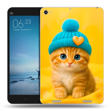 Силиконовый чехол на Xiaomi Mi Pad 2 с принтом Котенок в шапке Силиконовый чехол на Xiaomi Mi Pad 2 с принтом Котенок в шапке