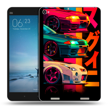 Силиконовый чехол на Xiaomi Mi Pad 2 с принтом Гоночные машины