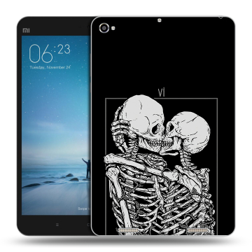 Силиконовый чехол на Xiaomi Mi Pad 2 с принтом Поцелуй скелетов