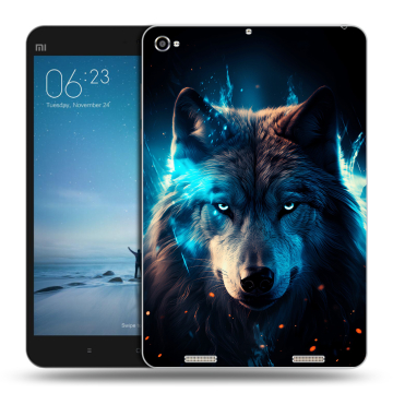 Силиконовый чехол на Xiaomi Mi Pad 2 с принтом Волк ночной