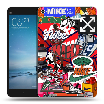 Силиконовый чехол на Xiaomi Mi Pad 2 с принтом Найк Nike яркий