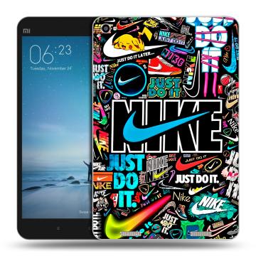 Силиконовый чехол на Xiaomi Mi Pad 2 с принтом найк nike черный Силиконовый чехол на Xiaomi Mi Pad 2 с принтом найк nike черный