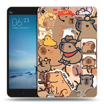 Силиконовый чехол на Xiaomi Mi Pad 2 с принтом капибара Силиконовый чехол на Xiaomi Mi Pad 2 с принтом капибара