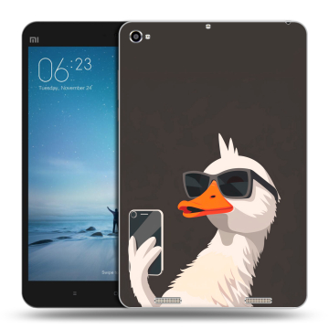 Силиконовый чехол на Xiaomi Mi Pad 2 с принтом утка в очках