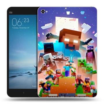 Силиконовый чехол на Xiaomi Mi Pad 2 с принтом Майнкрафт Minecraft Силиконовый чехол на Xiaomi Mi Pad 2 с принтом Майнкрафт Minecraft