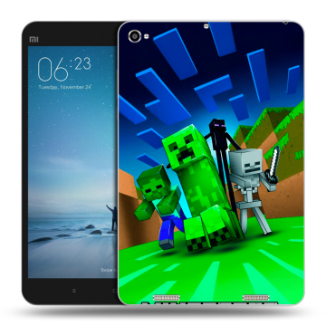 Силиконовый чехол на Xiaomi Mi Pad 2 с принтом Майнкрафт Силиконовый чехол на Xiaomi Mi Pad 2 с принтом Майнкрафт