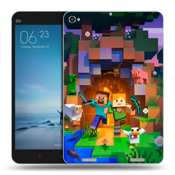 Силиконовый чехол на Xiaomi Mi Pad 2 с принтом Майнкрафт Minecraft Силиконовый чехол на Xiaomi Mi Pad 2 с принтом Майнкрафт Minecraft