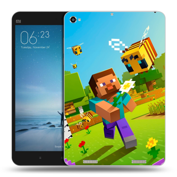 Силиконовый чехол на Xiaomi Mi Pad 2 с принтом Майнкрафт Minecraft