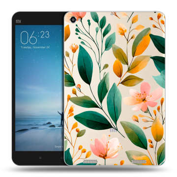 Силиконовый чехол на Xiaomi Mi Pad 2 с принтом Цветы паттерн