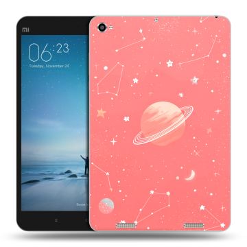 Силиконовый чехол на Xiaomi Mi Pad 2 с принтом Розовый космос