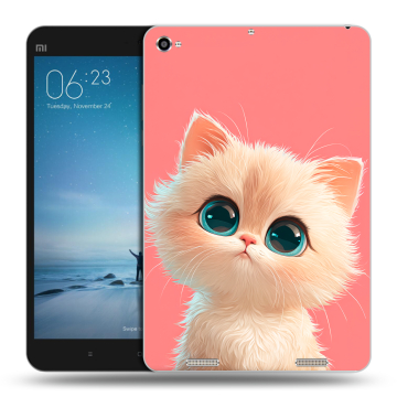 Силиконовый чехол на Xiaomi Mi Pad 2 с принтом Розовый котенок