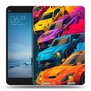 Силиконовый чехол на Xiaomi Mi Pad 2 с принтом Тачки