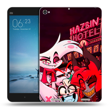 Силиконовый чехол на Xiaomi Mi Pad 2 с принтом Hazbin Hotel Отель Хазбин