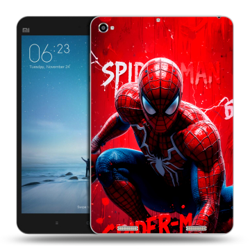 Силиконовый чехол на Xiaomi Mi Pad 2 с принтом Spiderman Человек паук Силиконовый чехол на Xiaomi Mi Pad 2 с принтом Spiderman Человек паук