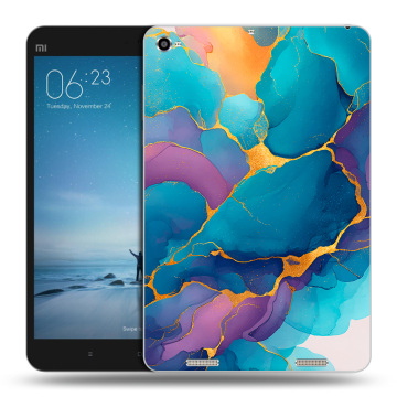Силиконовый чехол на Xiaomi Mi Pad 2 с принтом Мрамор блестки Силиконовый чехол на Xiaomi Mi Pad 2 с принтом Мрамор блестки