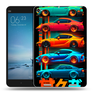 Силиконовый чехол на Xiaomi Mi Pad 2 с принтом машины тачки Силиконовый чехол на Xiaomi Mi Pad 2 с принтом машины тачки