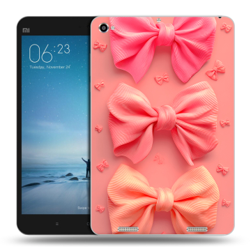 Силиконовый чехол на Xiaomi Mi Pad 2 с принтом Розовые бантики