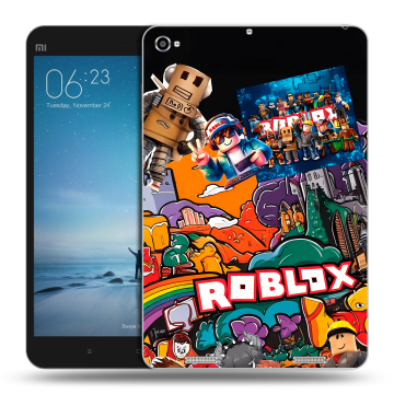 Силиконовый чехол на Xiaomi Mi Pad 2 с принтом Roblox Роблокс