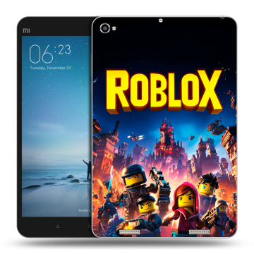 Силиконовый чехол на Xiaomi Mi Pad 2 с принтом Roblox Роблокс