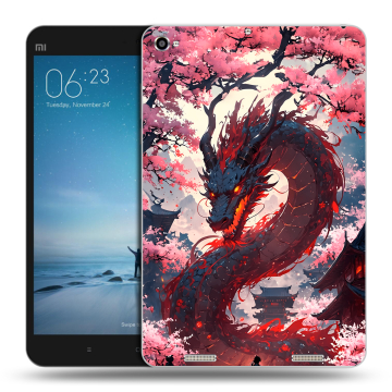 Силиконовый чехол на Xiaomi Mi Pad 2 с принтом Дракон Японский