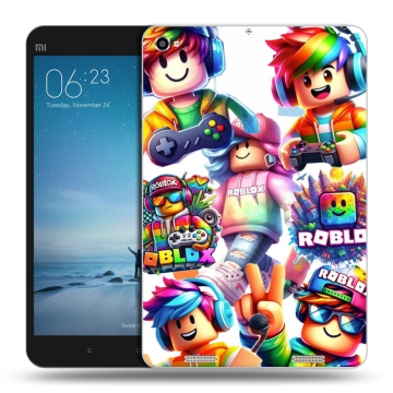 Силиконовый чехол на Xiaomi Mi Pad 2 с принтом Roblox Роблокс