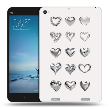 Силиконовый чехол на Xiaomi Mi Pad 2 с принтом Y2K сердечки