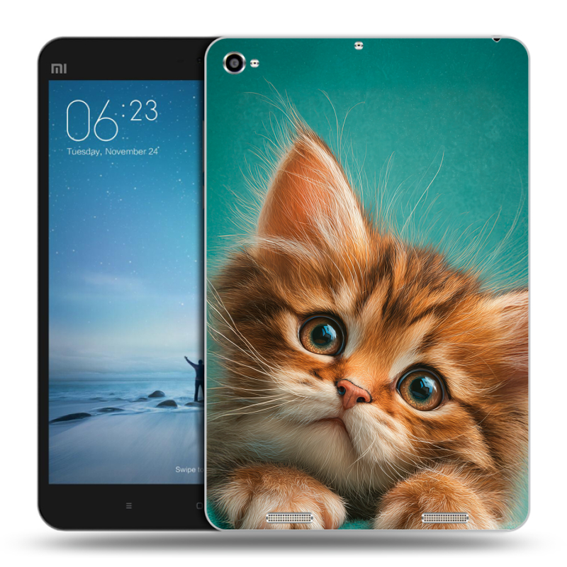 Силиконовый чехол на Xiaomi Mi Pad 2 с принтом котенок Силиконовый чехол на Xiaomi Mi Pad 2 с принтом котенок